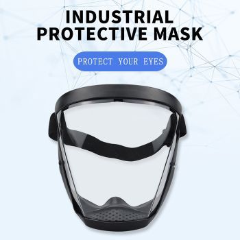 035 Integrated HD protective mask Anti fog transparent protective mask Full face, PC lenses, cycling sports mask