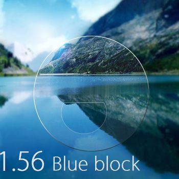 1.56 Stock Blue block Flat top bifocal lenses ±3.00/add+1.00~+3.00