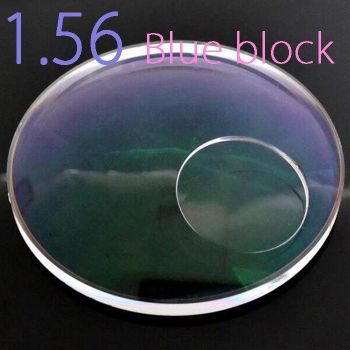1.56 Ready Stock Blue light block round top bifocal lenses ±3.00/add+1.00~+3.00