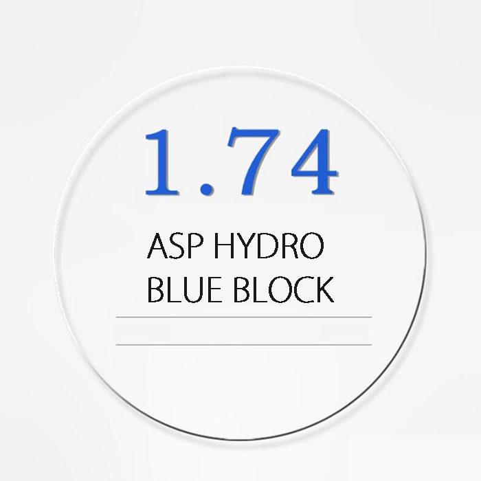 1.74 Asp HMC, blue block, hydrophobic coating, green ar
