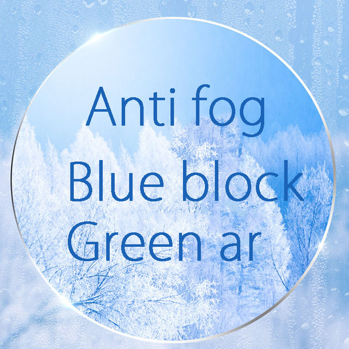 1.56 1.6 1.67  1.71 1.74 Asp anti fog blue block green ar myopia and presbyopia, the latest generation