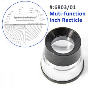6803/01 8x Multi-function Inch Dial Glass Reticle Stand Measuring Magnifier