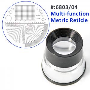 6803/04 8x Multi-function Metric Dial Glass Reticle Stand Measuring Magnifier 