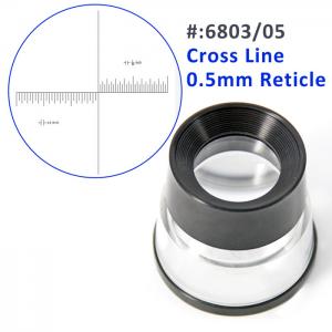 6803/05 8x Cross Line Value Glass Reticle Stand Measuring Magnifier 