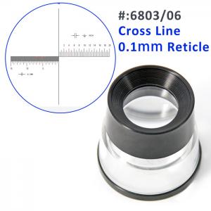 6803/06 8x Cross Line Value Glass Reticle Stand Measuring Magnifier 
