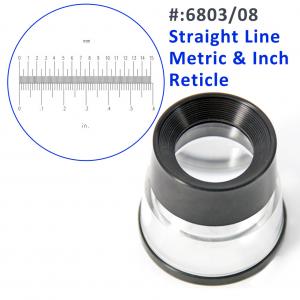 6803/08 8x Metric and Inch Straight Line Value Glass Reticle Stand Measuring Magnifier