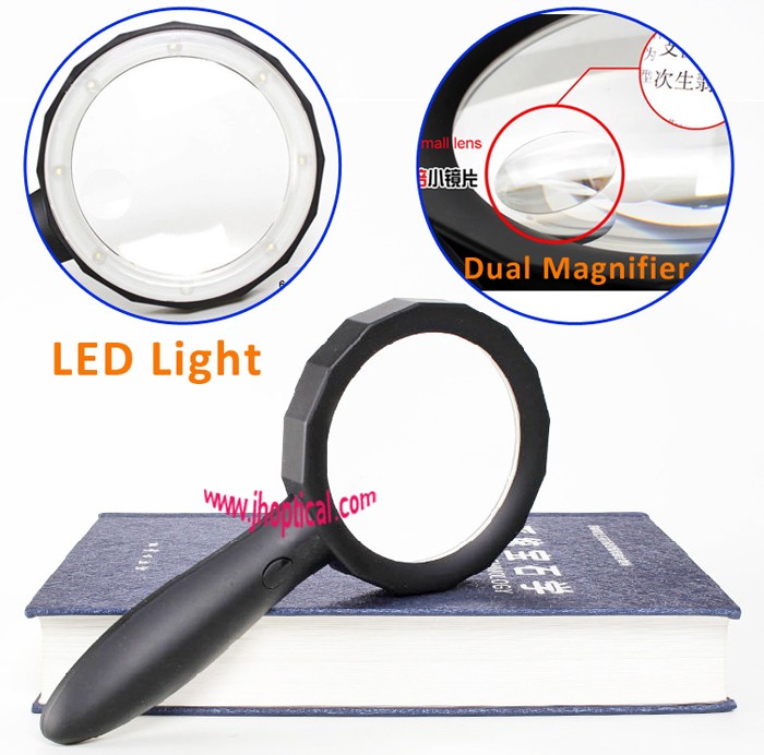 7831 2x/4x LED Magnifier 6 Light Illuminated Handheld