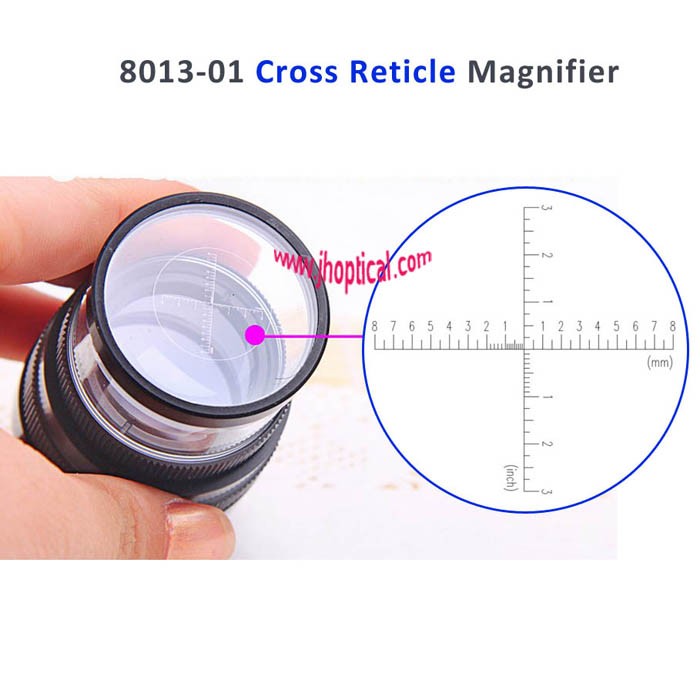 8013/01 7X Glass Reticle Scale Loupe Magnifier