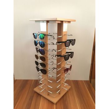 A2010 Fiberboard glasses display stand for 40pcs of glasses, rotatable