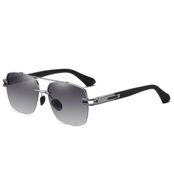 A671 Metal alloy TAC polarized sunglasses, gradual color lenses, double beam