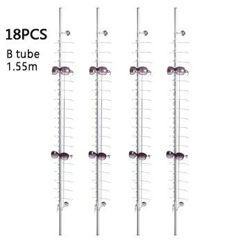 B-18 Aluminium rod for 18pcs of glasses, B tube with lock and buffer
