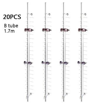 B-20 Aluminium rod for 20pcs of glasses, B tube with lock and buffer