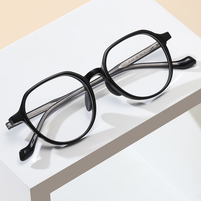 B9011 Comfortable board legs, ultra light irregular, TR90 transparent eyeglass frame, fashionable eyeglass frame
