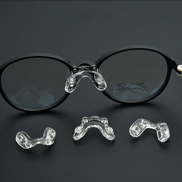 BT030 Children soft silicone nose pads, saddle screw type, double hole integrated nose pad bracket