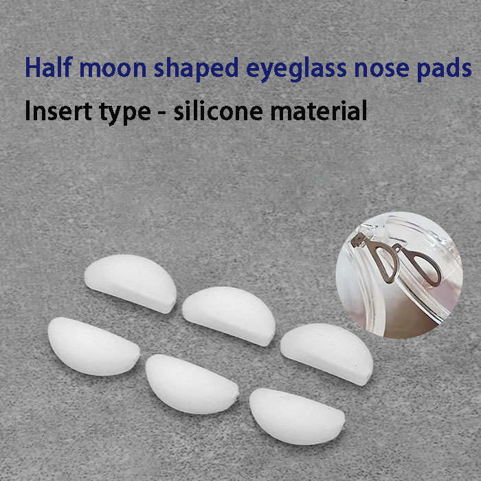 BT120 Insert type crescent shaped soft silicone nose pads, different left and right