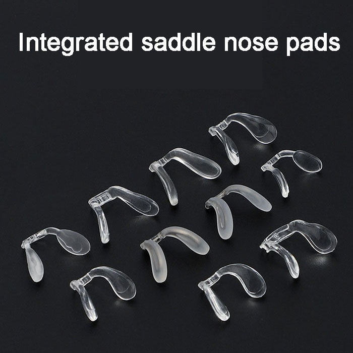 BT123 Integrated saddle glasses nose rest, silicone+plastic+metal core nose rest, screw lock type, transparent saddle nose rest