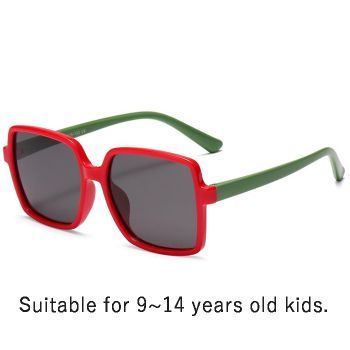 CT11020 TPEE soft square Kid 9~14 years old polarized sunglasses