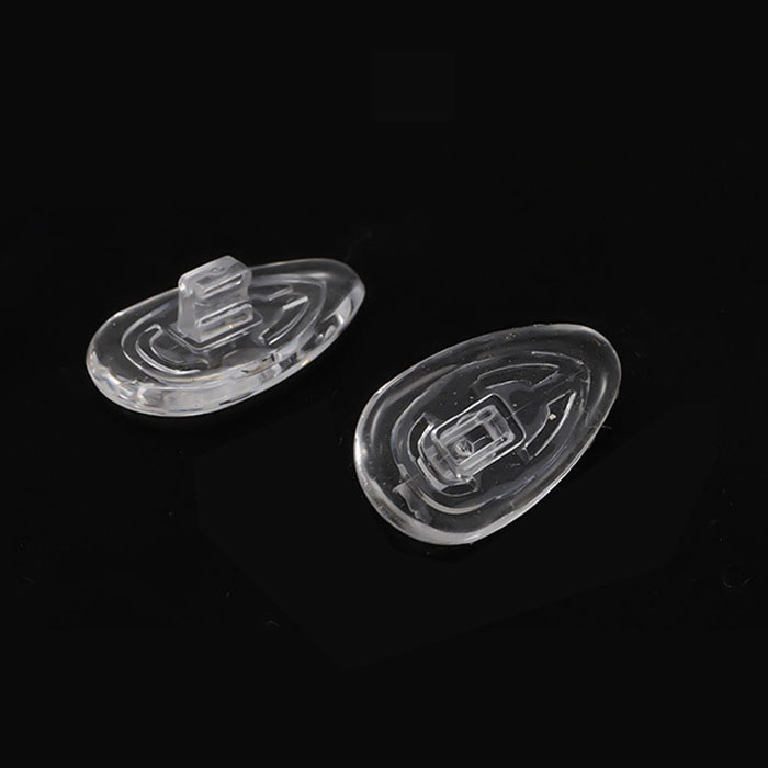 CY033~036 Silicone droplet nose pads, push in screw in eyeglass nose pads