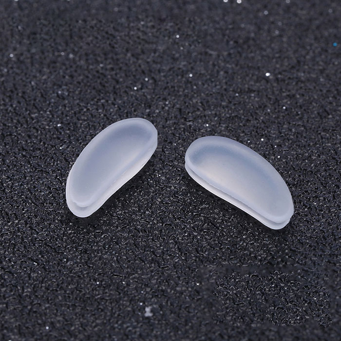 CY230 Crescent matte silicone push in nose pads, soft