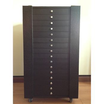 D106 Glasses display cabinet for 234pcs of sunglasses or 288pcs of optical frames, Password lock, PU leather, movable