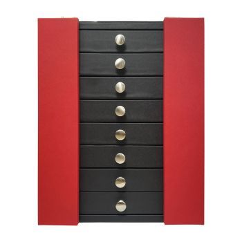 D113 Glasses display cabinet for 64pcs of optical frames, PU leather outside