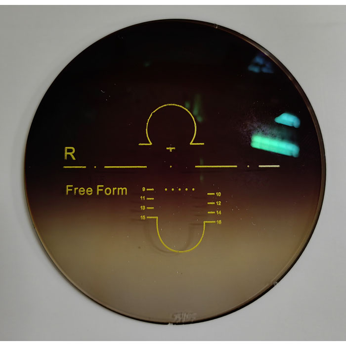 1.56, 1.61, MR-8, 1.67, 1.74 Asp inner progressive tint gradient colors, blue block