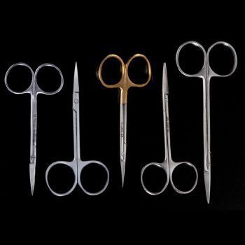 JH-102 Eye scissors, 9.5cm, 10cm, 12.5cm, uncoated, quick scissors, thread removal, with sawtooth, peeling, blunt, sharp