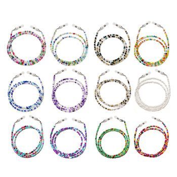 JH-116  Acrylic colorful middle bead glasses chain, reading glasses, kid chain
