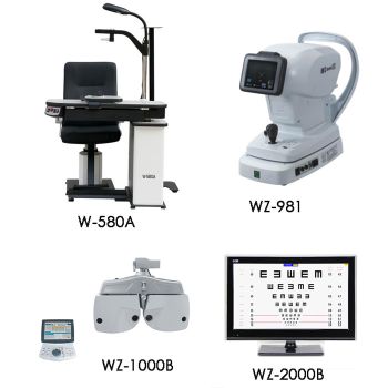 JH-129 Optometry combination, ophthalmic unit W-580A+auto phoropter WZ-1000B+chart vision WZ-2000B+Auto ref/kef WZ-981K