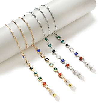 JH-255 Vacuum electroplating glasses chain mask hanging chain (O-shaped square brick)