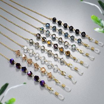 JH-260 Copper glasses chain mask rope multi-layer thick gold electroplating (stone crystal)