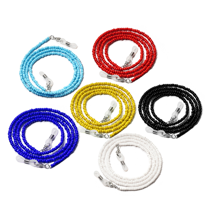 JH-285 Colorful Rice Beads Hanging Neck Anti Loss Glasses Chain Fashion Anti slip Mask Rope Hanging Cord Accessories