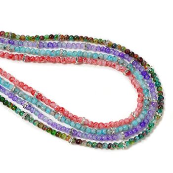 JH-367 Vintage anti drop eyewear chain (separated by flower agate beads)