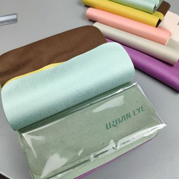 JHGC-15-1 Individually packaged two-color suede Sea Island silk glasses cloth