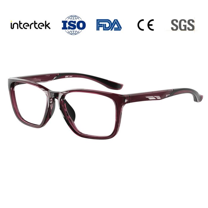 K503-09 Anti-collision optical glasses for students' ball sports, anti-falling, lightweight TR90 elastic temple frame