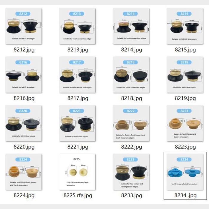 LF-8212~8234 Lens suckers for South Korean,WECO,ESSILOR,SUPORE,TIANLE,Good Coagent,Jianlongda and New Century  lens edgers