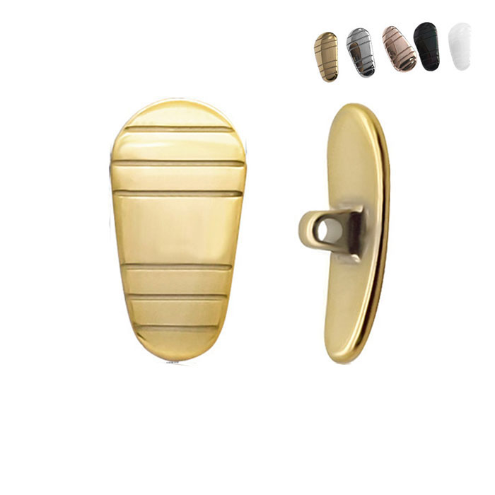 P8 Ceramic eyeglass nose pads, anti allergic, with surface stripes, 13*7mm