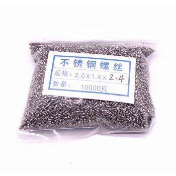 S003 Stainless steel flat head temple screws for metal frames, 2.0*1.4*2.4mm