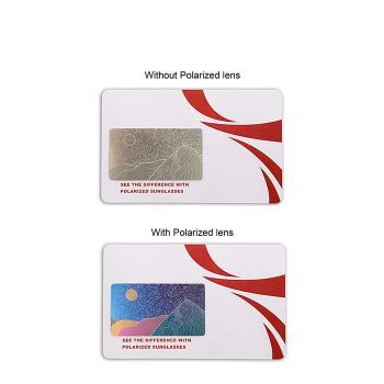 SC-B-L-19 Invisible Coral Red, PVC Polaroid Test Card, Customizable