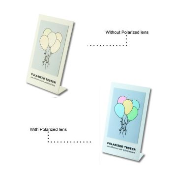 SC-B-P-02 Rainbow Polaroid tester, acrylic display stand, customizable
