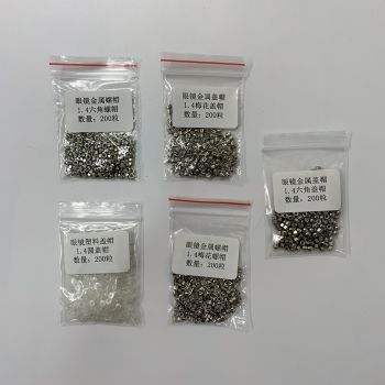 Scew caps, screw nuts for rimless frames, 200pcs/bag