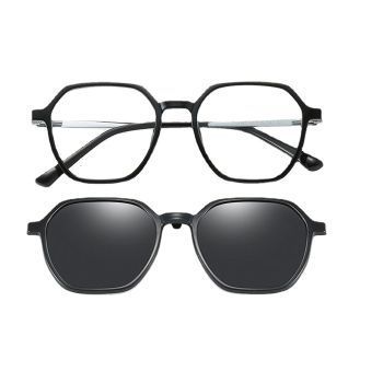 TJ2187 TR90 Magnetic absorption polygon polarized set glasses, one glasses for two purposes