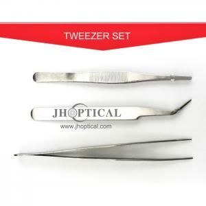TS-9803 Stainless steel tweezer, 3 pcs one set