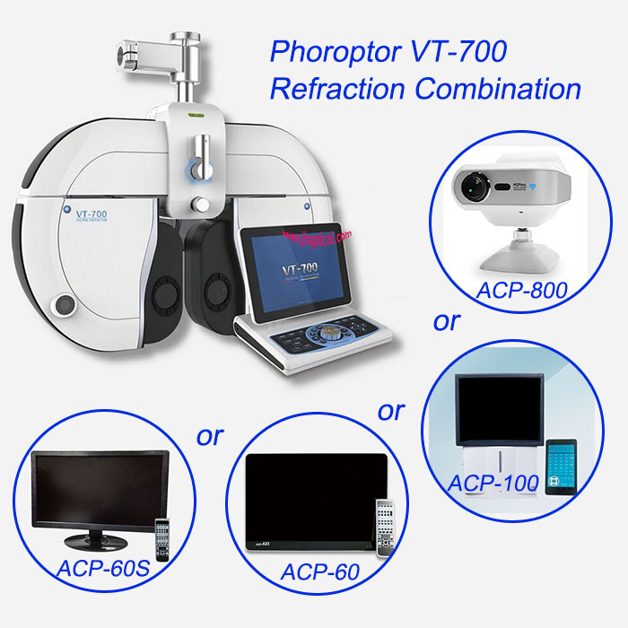 VT-700 phoroptor refraction combination plus chart vision or chart projectors