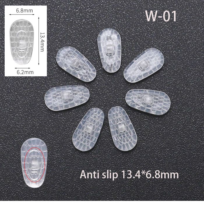 W-01 Hard core anti slip silicone transparent nose pads