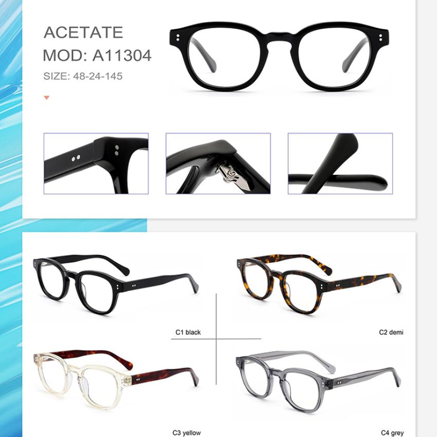 A113-115 Acetate Optical Frames - 8 Stylish Models