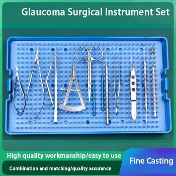 JH-531 Glaucoma Surgical Instrument Set, 12-Piece, Precision Tools