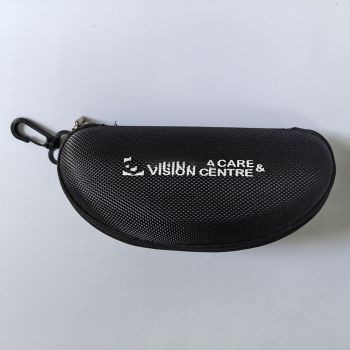 JH-618 Black EVA sunglasses case with Zipper and hook