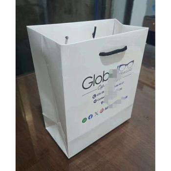 JH-660 High-Quality White Cardboard Glasses bags, 15x8x18cm