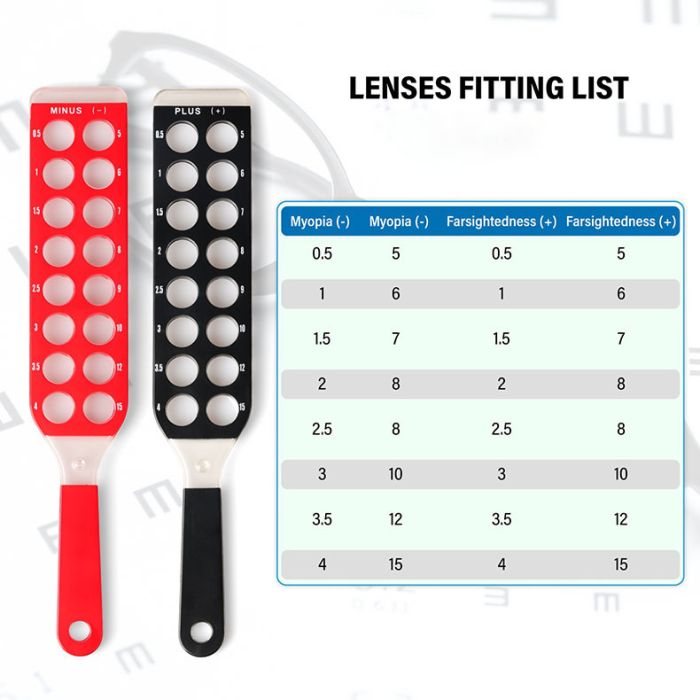 JH-665 Red and black glasses flipper, vision screening, 32-hole 2-piece flipper, vision testing - video preview